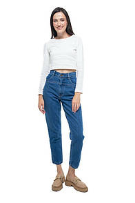 Джинси жіночі з кокеткою сині MKVM3915.1