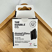 Зубна нитка The Humble Co вощена (з деревним вугіллям), 50 м