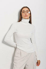 Жіночий гольф трикотажний молочний ARJEN MKAR32990-1