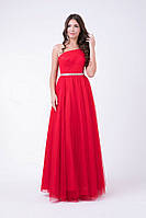 Женское платье красное веченее длинное в пол Modna KAZKA MKRM456-2