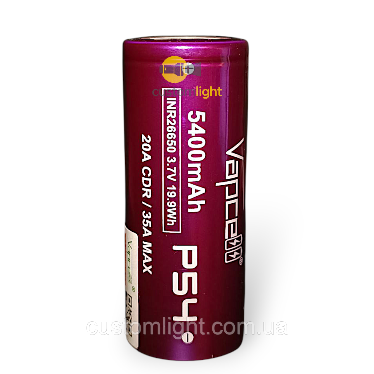 АкумуляторVapcell P54 26650 5400mah 20A, фото 1