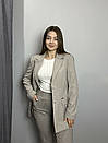 Жакет жіночий однобортний бежевий MKJL891030, фото 3