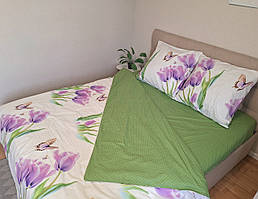 Постільна білизна Ранфорс 17, полуторна 150х220 см, на кнопках