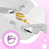 Стілець для годування дитини дитячий крісло 2в1 з подавачем + ремені, фото 9