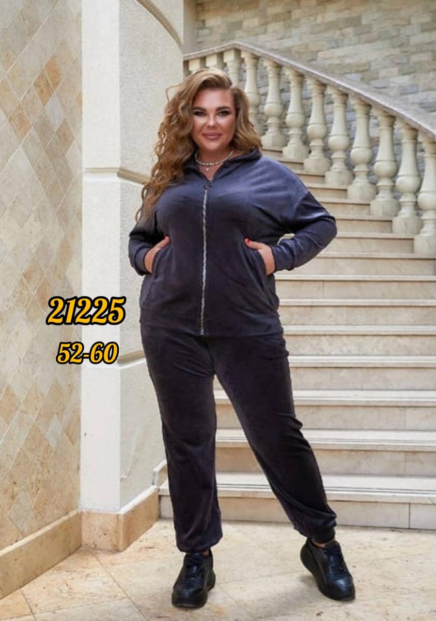 КОСТЮМ ЖІНОЧИЙ ВЕЛЮРОВИЙ  ВЕЛИКІ РОЗМІРИ, фото 1