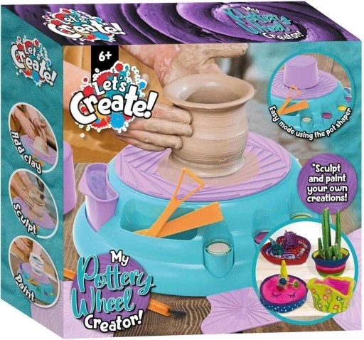 Гончарне колесо для дітей набір колесо та глина + аксесуари, фото 1