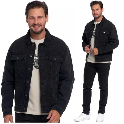 Чоловіча джинсова куртка Katana класична з гудзиками модна зручна M Moraj, фото 1