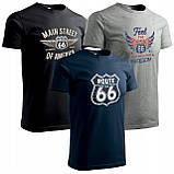 Футболки 3шт чоловічі набір футболок для щоденного використання оригінальний комплект Route66, фото 2