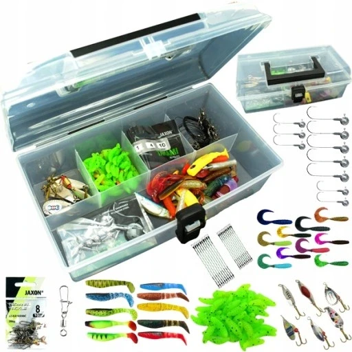 Набір приманок для спінінга 116 штук Jaxon + ящик, фото 1