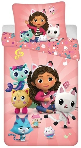 Дитяча постіль 140x200 "кішечий будиночок габі"від Gabby's Dollhouse, фото 1