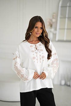 Жіноча лляна вишиванка