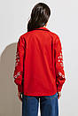Жіноча сорочка червона з вишивкою квітів Modna KAZKA MKRM4208-4, фото 4