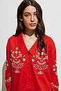 Жіноча сорочка червона з вишивкою квітів Modna KAZKA MKRM4208-4, фото 5