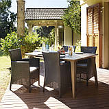 Садове крісло-карманка Iowa графіт з техноротангу від Keter, фото 2