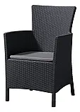 Садове крісло-карманка Iowa графіт з техноротангу від Keter, фото 4
