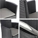 Садове крісло-карманка Iowa графіт з техноротангу від Keter, фото 5