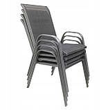 4шт комфортні металеві сучасні садові стільці балконні мінорка 4x сірі, фото 7