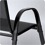 Садові стільці для тераси балкона саду новітній металевий стілець 4 шт., фото 6