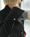 Жіночий лляний жакет чорний MKKS90091-1, фото 3