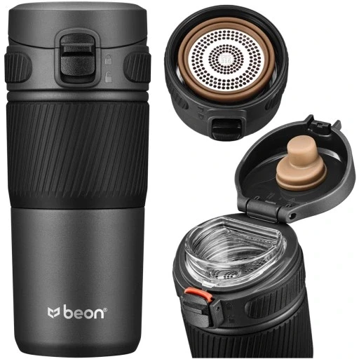 Термокружка для кави чаю до автомобіля щільна антиковзаюча 450 мл, фото 1