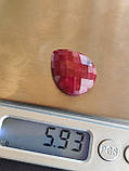 Рубін кабошон крапля. Камінь без оправи 25*20*6 мм. Кабошон з рубіну., фото 3