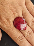 Рубін кабошон крапля. Камінь без оправи 25*20*6 мм. Кабошон з рубіну., фото 6