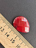 Рубін кабошон крапля. Камінь без оправи 25*20*6 мм. Кабошон з рубіну., фото 8