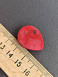 Рубін кабошон крапля. Камінь без оправи 25*20*6 мм. Кабошон з рубіну., фото 9