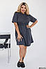 Стильна молодіжна трикотажна спортивна сукня з регулятором в талії, норма і батал великі розміри, фото 4