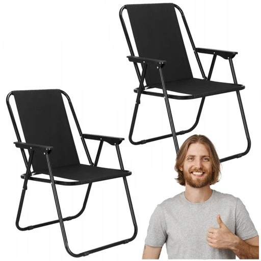 2 шт туристичний складний стілець рибальський крісло шезлонг пляжний кемпінговий, фото 1