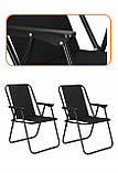 2 шт туристичний складний стілець рибальський крісло шезлонг пляжний кемпінговий, фото 2