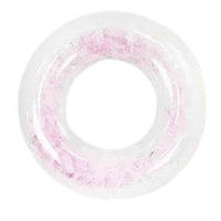 Надувне коло для плавання, ПВХ, прозоре з пірʼїнками, 70см. (БІЛИЙ) [tsi272922-TCI]