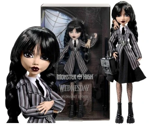 Лялька Monster High Wednesday в шкільній формі колекціонерська лялька, фото 1