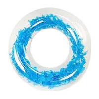 Надувне коло для плавання, ПВХ, прозоре з пірʼїнками, 70см. (СИНІЙ) [tsi272923-TCI]