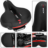 Велосипедне сідло з гелем для міського використання з силіконовою лампою широке з вентиляцією м'яке, фото 4