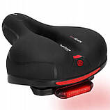 Велосипедне сідло з гелем для міського використання з силіконовою лампою широке з вентиляцією м'яке, фото 5