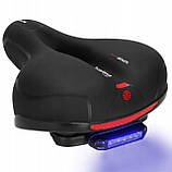 Велосипедне сідло з гелем для міського використання з силіконовою лампою широке з вентиляцією м'яке, фото 7