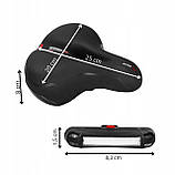 Велосипедне сідло з гелем для міського використання з силіконовою лампою широке з вентиляцією м'яке, фото 10