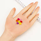 Шапочки для Намистин Акрил Матові, Прозорі, Квітка, Мікс, 10х6мм, Отвір 1.5мм, близько 95шт/25г, фото 2