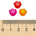 Шапочки для Намистин Акрил Матові, Прозорі, Квітка, Мікс, 10х6мм, Отвір 1.5мм, близько 95шт/25г, фото 3