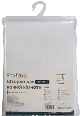 Шторка для ванної кімнати "Піка" 180*180см, білий