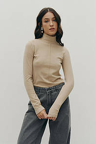 Ніжний гольф під горло бежовий Modna KAZKA MKRM4226-2