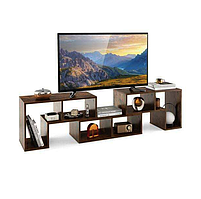 Тумба під телевізор Costway Kotek з полицями коричневий