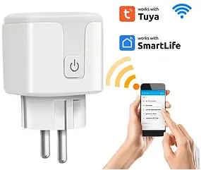Розумна WiFi-розетка 16 А, Smart 3680 Вт/Ракетка з керуванням через телефон/Інтелектуальна розетка