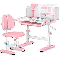 Комплект меблів (стіл + стілець + полиця) Mealux BD-28 Panda Pink (арт. BD-28 PN)