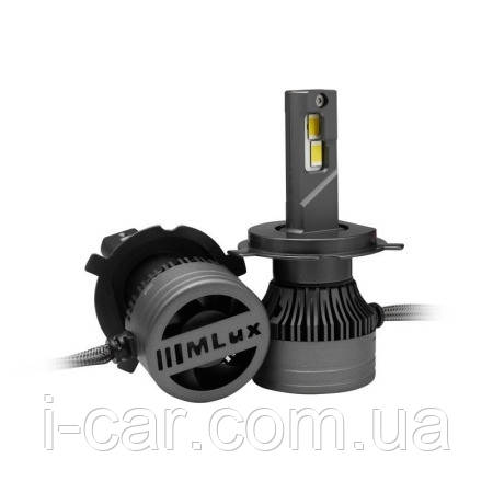 MLux Black Line H4 H19 5000K 55Вт LED світлодіодні лампи, фото 1