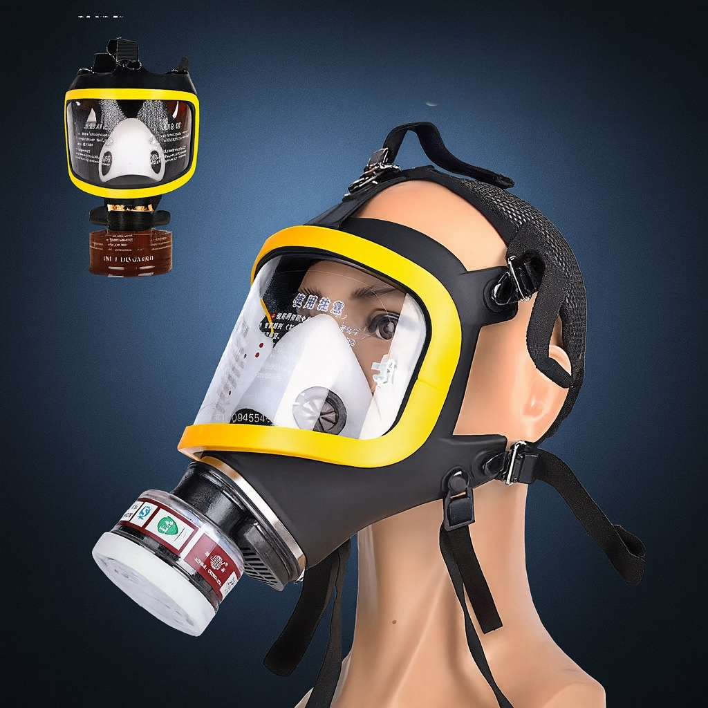 Респіратор повнолицевий GM-0027 повітря та фільтром для хімії, пилу, газів