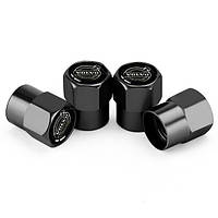 Ковпачки на ніпель для Вольво Alitek Short Black Volvo Logo Black (4 шт.)