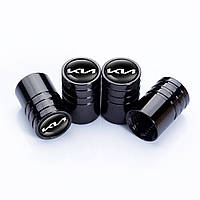 Ковпачки на ніпель для Kia Alitek Long Black Кіа (New logo), 4 шт.