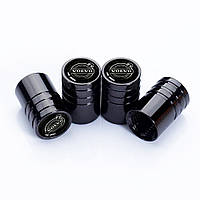 Ковпачки на ніпель для Вольво Alitek Long Black Volvo Logo Black, 4 шт.